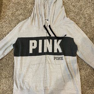 PINK Full Zip Hooded Sweatshirt